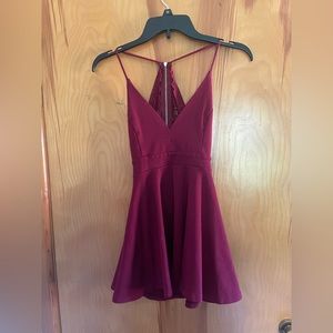 Windsor burgundy skater dress